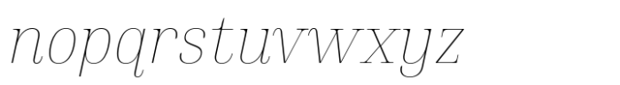 Sathukarn Thin Italic Font LOWERCASE