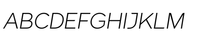 Sato Light Slanted Font UPPERCASE