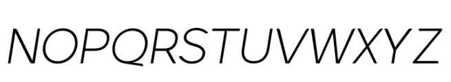 Sato Light Slanted Font UPPERCASE