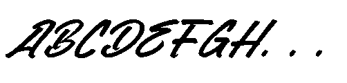 Sattyne Bregast  Italic Font UPPERCASE