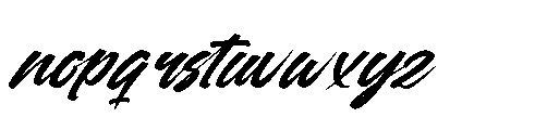 Sattyne Bregast  Italic Font LOWERCASE