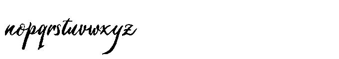 Saturday Brush Font LOWERCASE