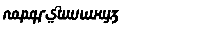 Saudi Arabia Italic Font LOWERCASE