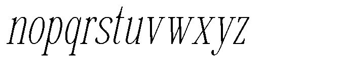 Savera Editorial Thin Italic Font LOWERCASE