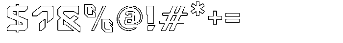 Savery Outline Font OTHER CHARS