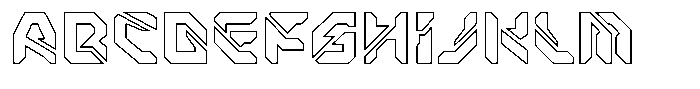 Savery Outline Font UPPERCASE