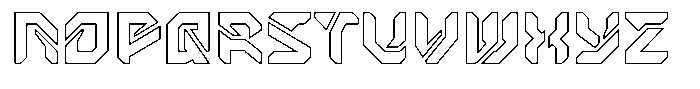 Savery Outline Font UPPERCASE