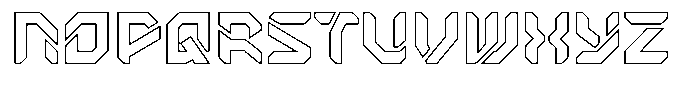 Savery Outline Font LOWERCASE