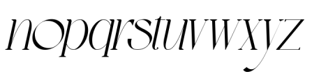 Saveya Italic Font LOWERCASE