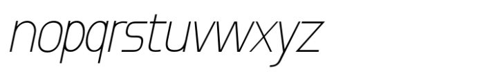 Saviko Sans Thin Italic Font LOWERCASE