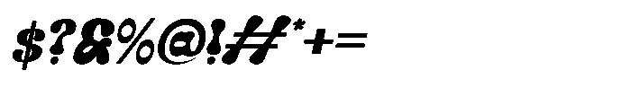 Savor Whibly Oblique Font OTHER CHARS