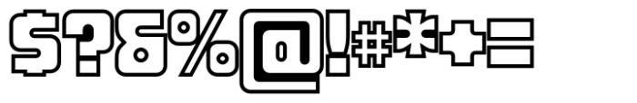 Saxy Outline Font OTHER CHARS