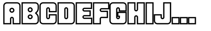 Saxy Outline Font UPPERCASE