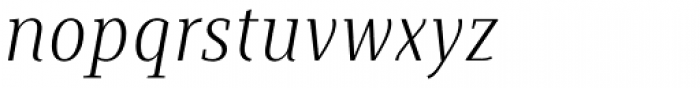 Saya Serif FY Light Italic Font LOWERCASE