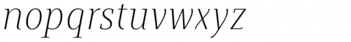 Saya Serif FY Thin Italic Font LOWERCASE