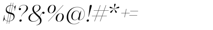 Sayke Display Light Italic Font OTHER CHARS