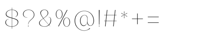Saylist Hairline Font OTHER CHARS