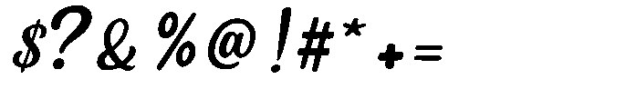 Saylor Slant Font OTHER CHARS