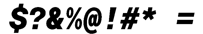 Saans TRIAL MonoHeavyItalic Instance Font OTHER CHARS