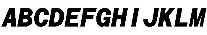 Saans TRIAL MonoHeavyItalic Instance Font UPPERCASE