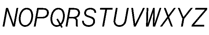 Saans TRIAL MonoLightItalic Instance Font UPPERCASE