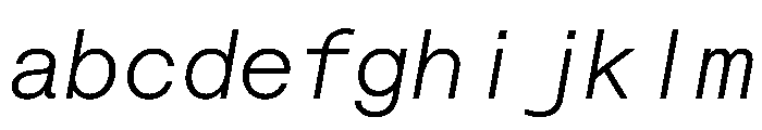 Saans TRIAL MonoLightItalic Instance FONT