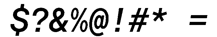 Saans TRIAL MonoMediumItalic Instance Font OTHER CHARS