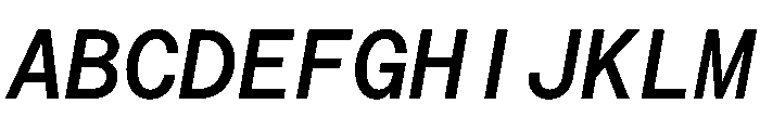 Saans TRIAL MonoMediumItalic Instance Font UPPERCASE