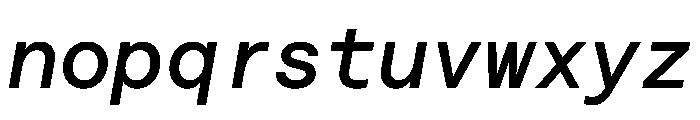 Saans TRIAL MonoMediumItalic Instance Font LOWERCASE