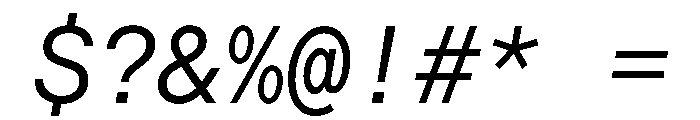 Saans TRIAL MonoRegularItalic Instance Font OTHER CHARS