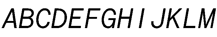Saans TRIAL MonoRegularItalic Instance Font UPPERCASE