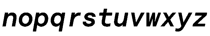 Saans TRIAL MonoSemiBoldItalic Instance Font LOWERCASE