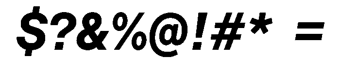 Saans TRIAL SemiMonoBoldItalic Instance Font OTHER CHARS