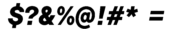 Saans TRIAL SemiMonoHeavyItalic Instance Font OTHER CHARS