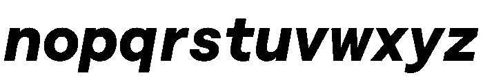 Saans TRIAL SemiMonoHeavyItalic Instance Font LOWERCASE