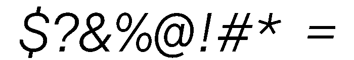 Saans TRIAL SemiMonoLightItalic Instance Font OTHER CHARS
