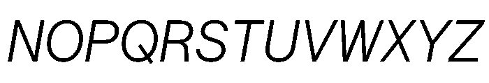 Saans TRIAL SemiMonoLightItalic Instance Font UPPERCASE