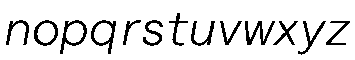 Saans TRIAL SemiMonoLightItalic Instance Font LOWERCASE