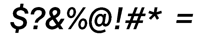 Saans TRIAL SemiMonoMediumItalic Instance Font OTHER CHARS