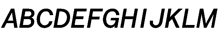 Saans TRIAL SemiMonoMediumItalic Instance Font UPPERCASE