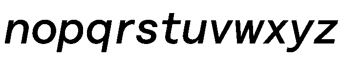 Saans TRIAL SemiMonoMediumItalic Instance Font LOWERCASE