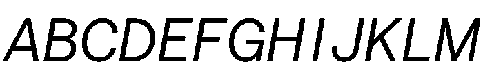 Saans TRIAL SemiMonoRegularItalic Instance Font UPPERCASE