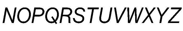 Saans TRIAL SemiMonoRegularItalic Instance Font UPPERCASE