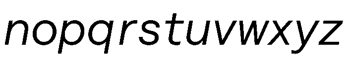 Saans TRIAL SemiMonoRegularItalic Instance Font LOWERCASE