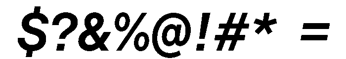 Saans TRIAL SemiMonoSemiBoldItalic Instance Font OTHER CHARS