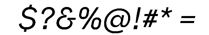 Safiro RegularItalic Font OTHER CHARS