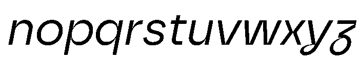 Safiro RegularItalic Font LOWERCASE