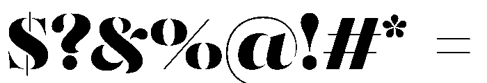 SahliaStencil Bold Instance Font OTHER CHARS