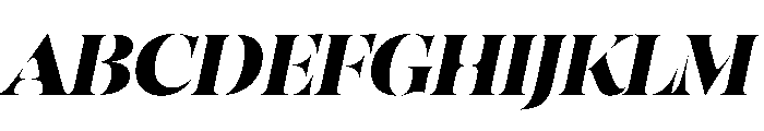 SahliaStencil BoldItalic Font UPPERCASE