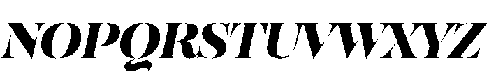 SahliaStencil BoldItalic Font UPPERCASE